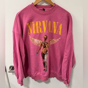 H&M Pink Nirvana Sweatshirt